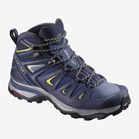 Salomon X ULTRA 3 WIDE MID GTX W Womens Hiking Boots Blue | Salomon South Africa